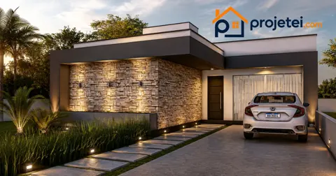 Fachada do projeto AMARAL — render 3D pronto para construção pela projetei.com